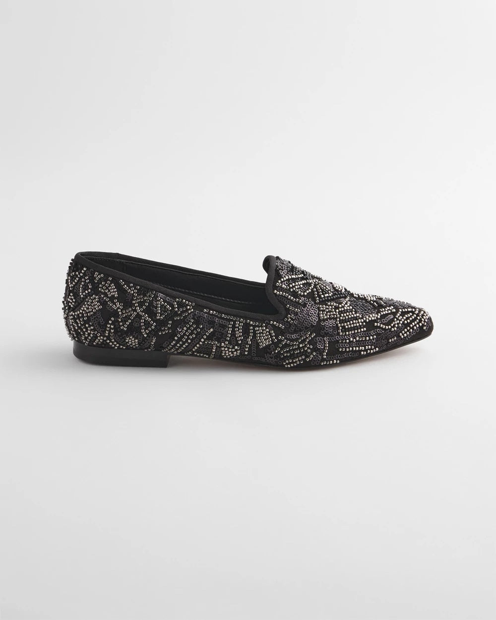 Chico's Gwyn Art Deco Beaded Flats