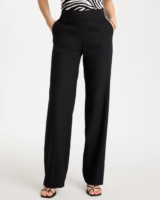 Chico's Pull-On Wide-Leg Linen Pants
