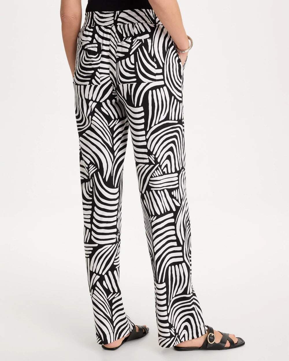 Chico's Geo Pull-On Wide-Leg Linen Pants