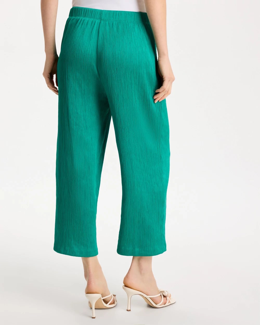Chico's Petite Travelers™ Crinkle Textured Crop Pants