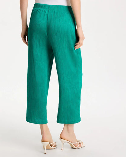 Chico's Petite Travelers™ Crinkle Textured Crop Pants