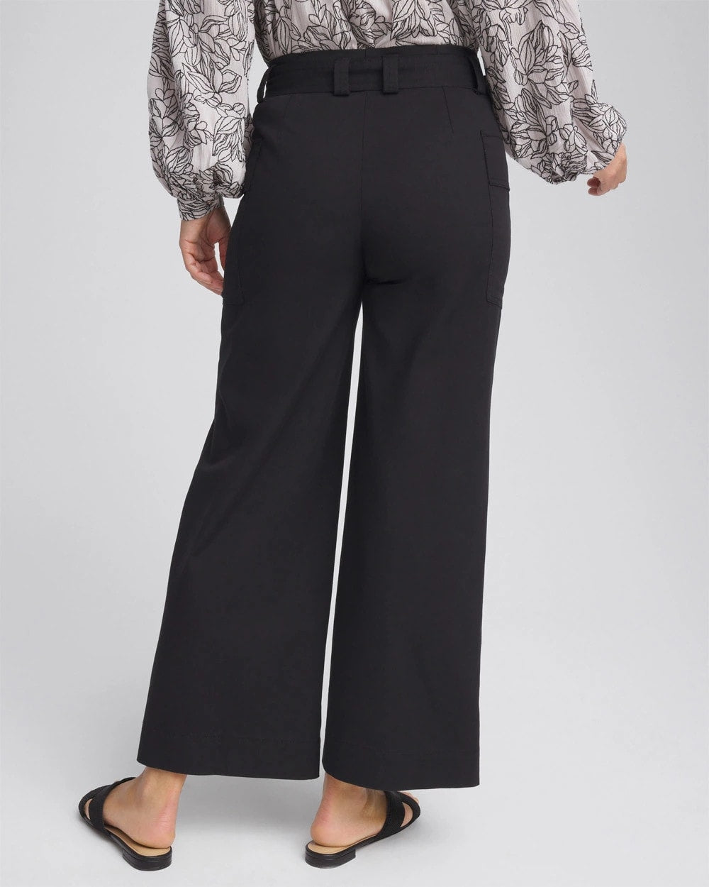 Chico's Belted Twill Utility Cropped Pants