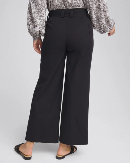 Chico's Belted Twill Utility Cropped Pants