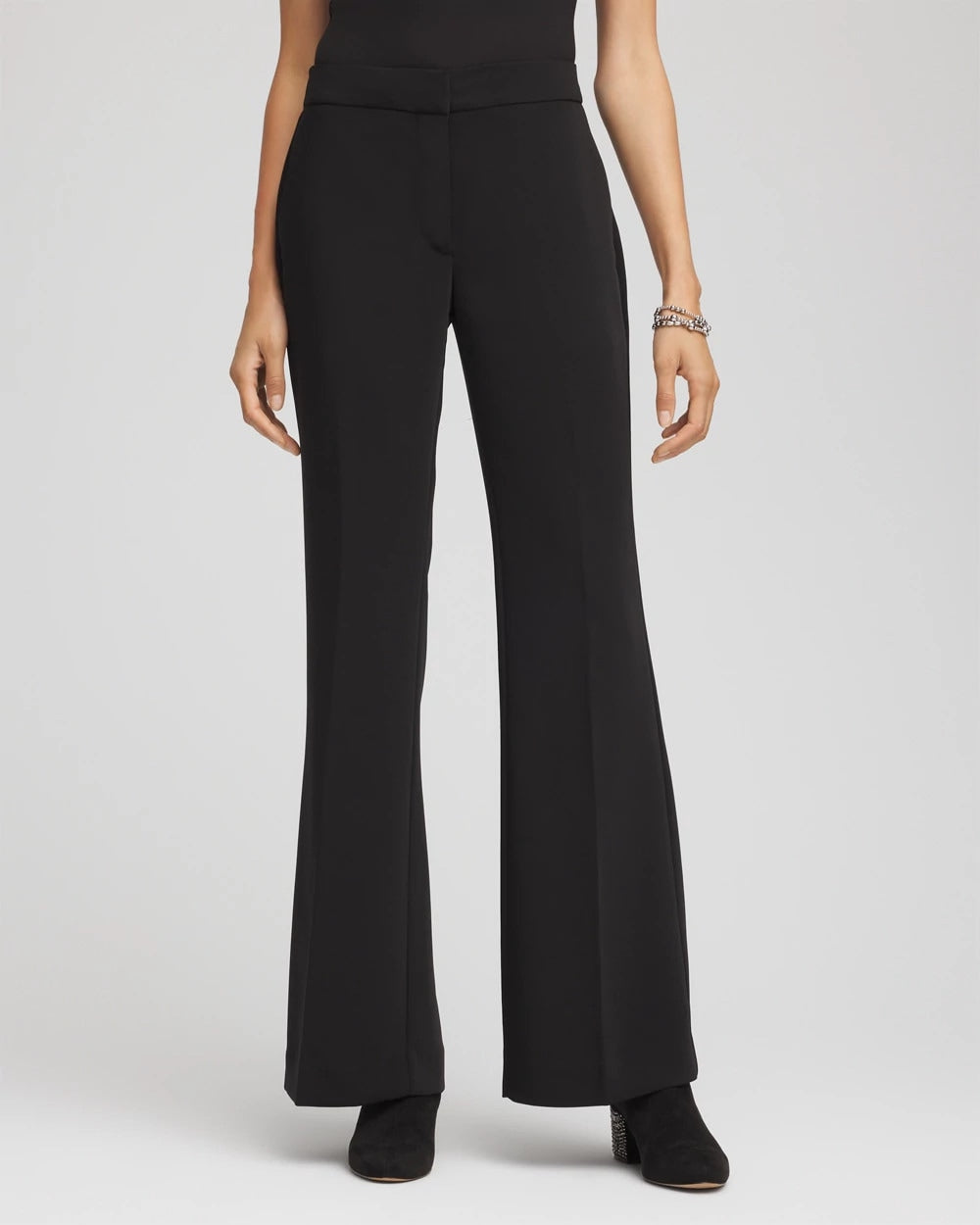Chico's Crepe Flared Trouser Pants