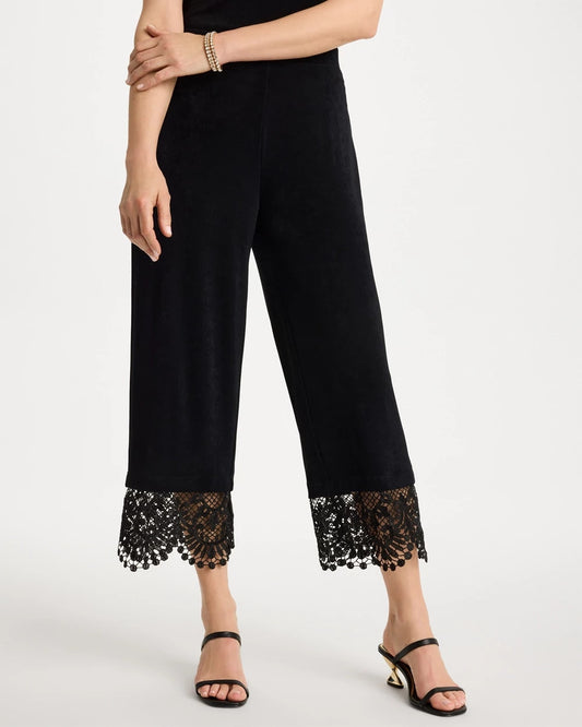 Chico's Travelers™ Lace Trim Cropped Pants