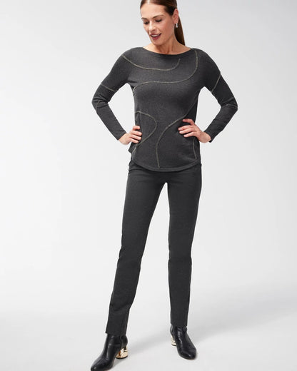 Chico's Juliet Trim Detail Ponte Pants