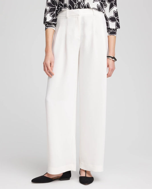 Chico's Crepe Pleated Relaxed Pants