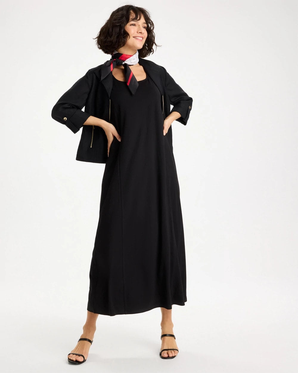 Chico's Ponte Seamed Maxi Dress