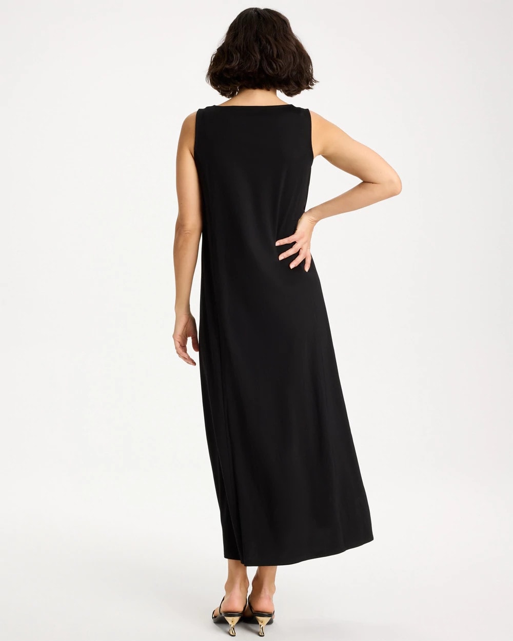 Chico's Ponte Seamed Maxi Dress