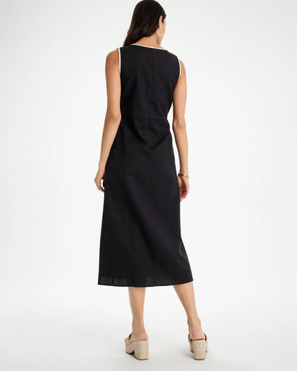 Chico's Sleeveless Surplice Linen Dress