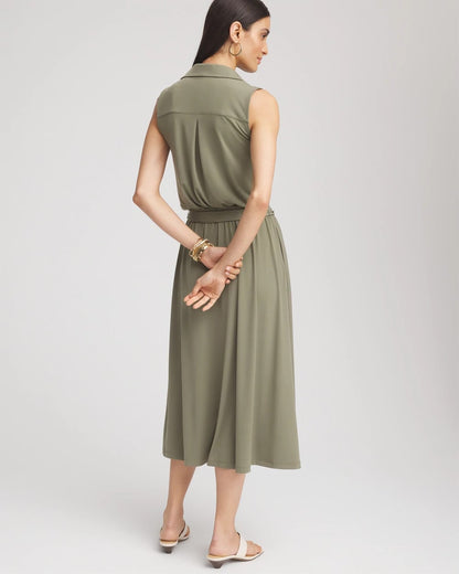 Chico's Travelers™ Knit Sleeveless Shirtdress