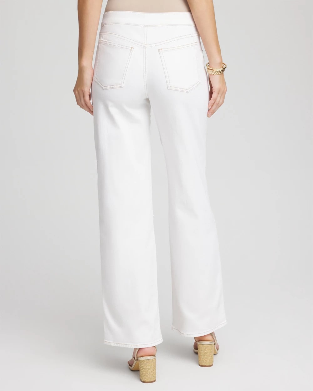 Chico's Petite Seeded Pull-On Wide-Leg Jeans