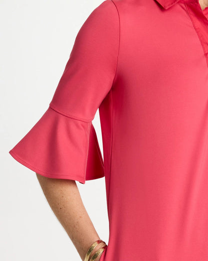 Chico's Knit Flounce Sleeve Dress