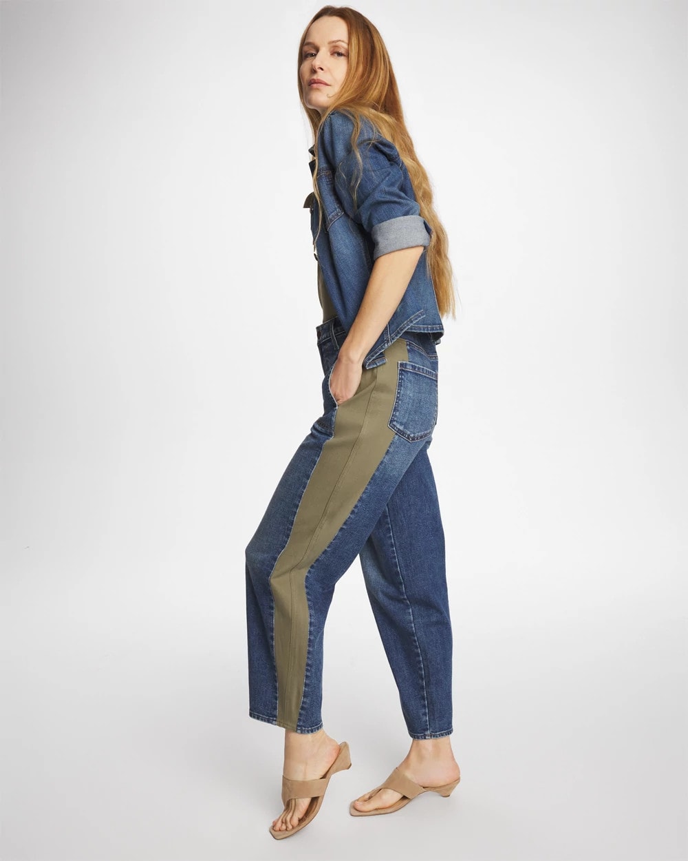 Chico's Utility Barrel Jeans