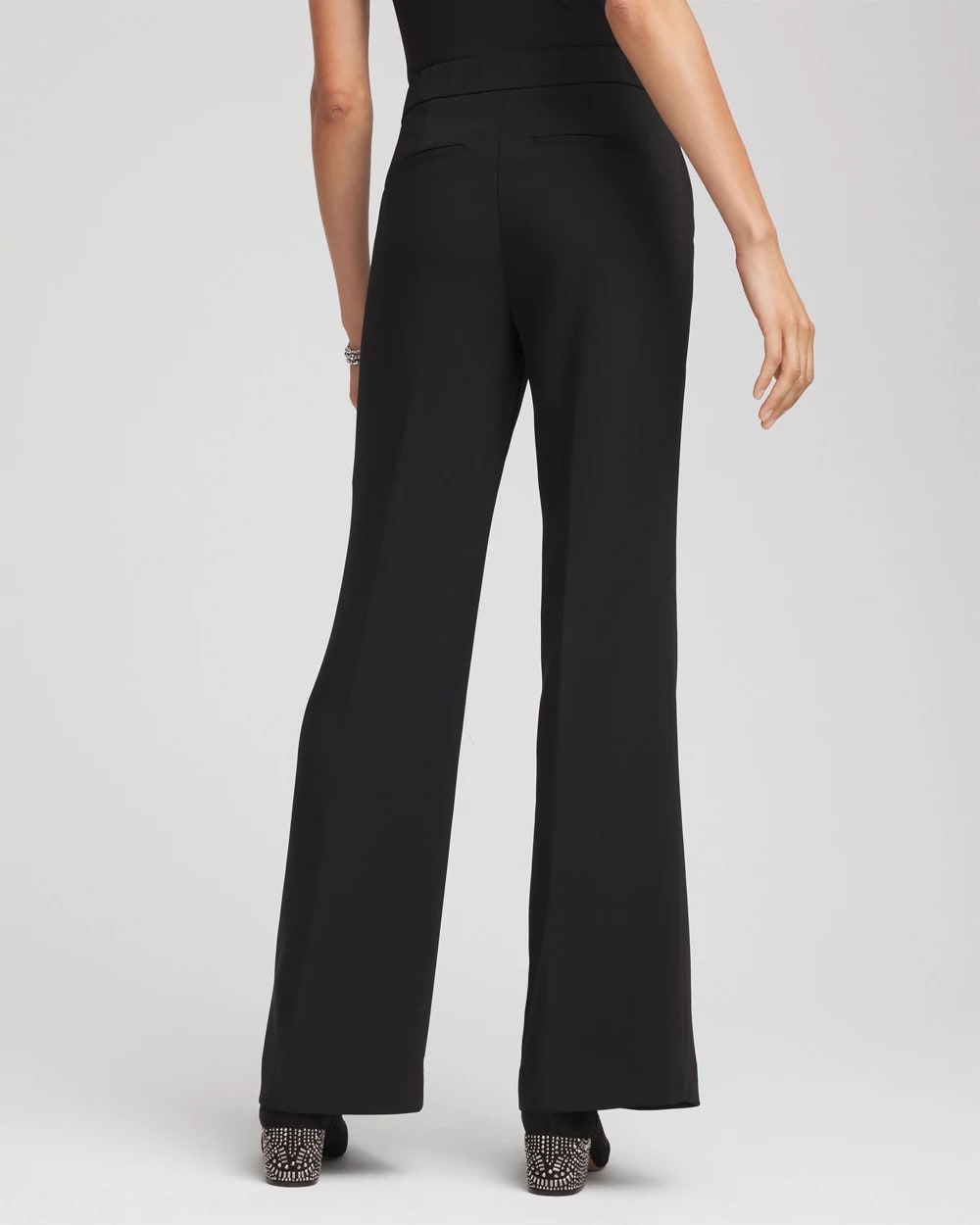 Chico's Crepe Flared Trouser Pants