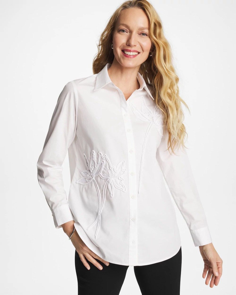 Chico's Poplin Soutache Tunic