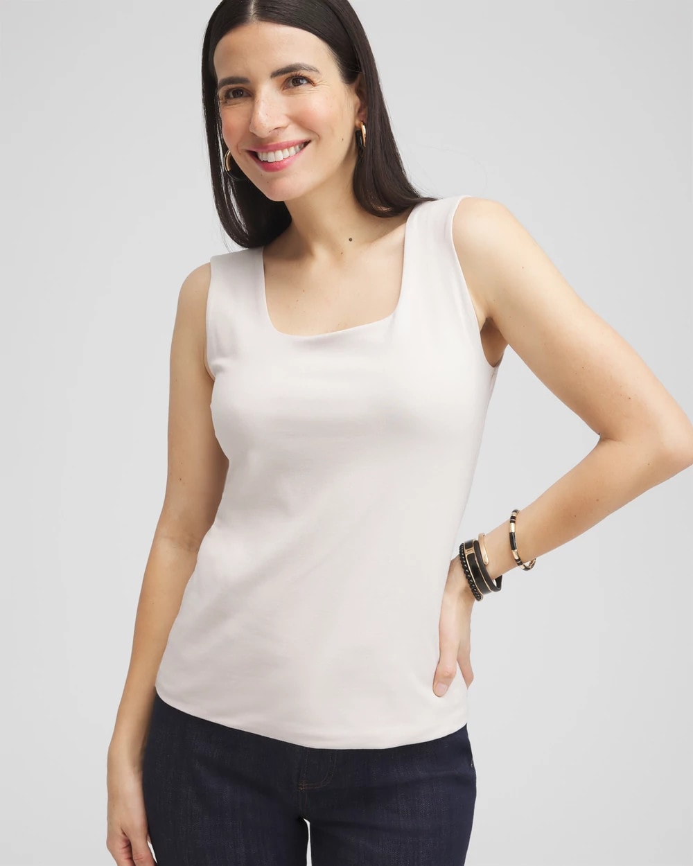 Chico's Contour Cotton™ Square Neck Tank