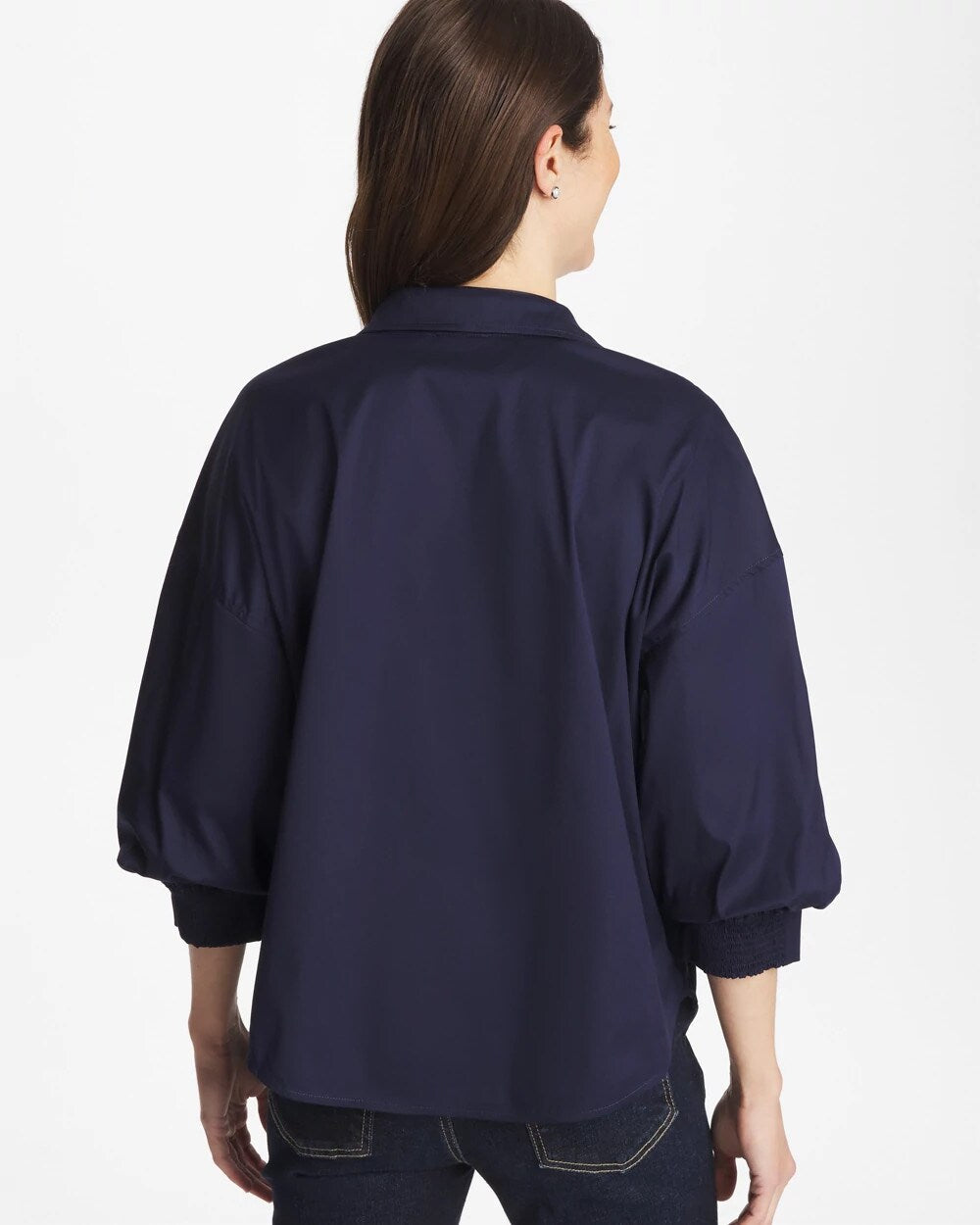 Chico's Poplin Billow Sleeve Blouse