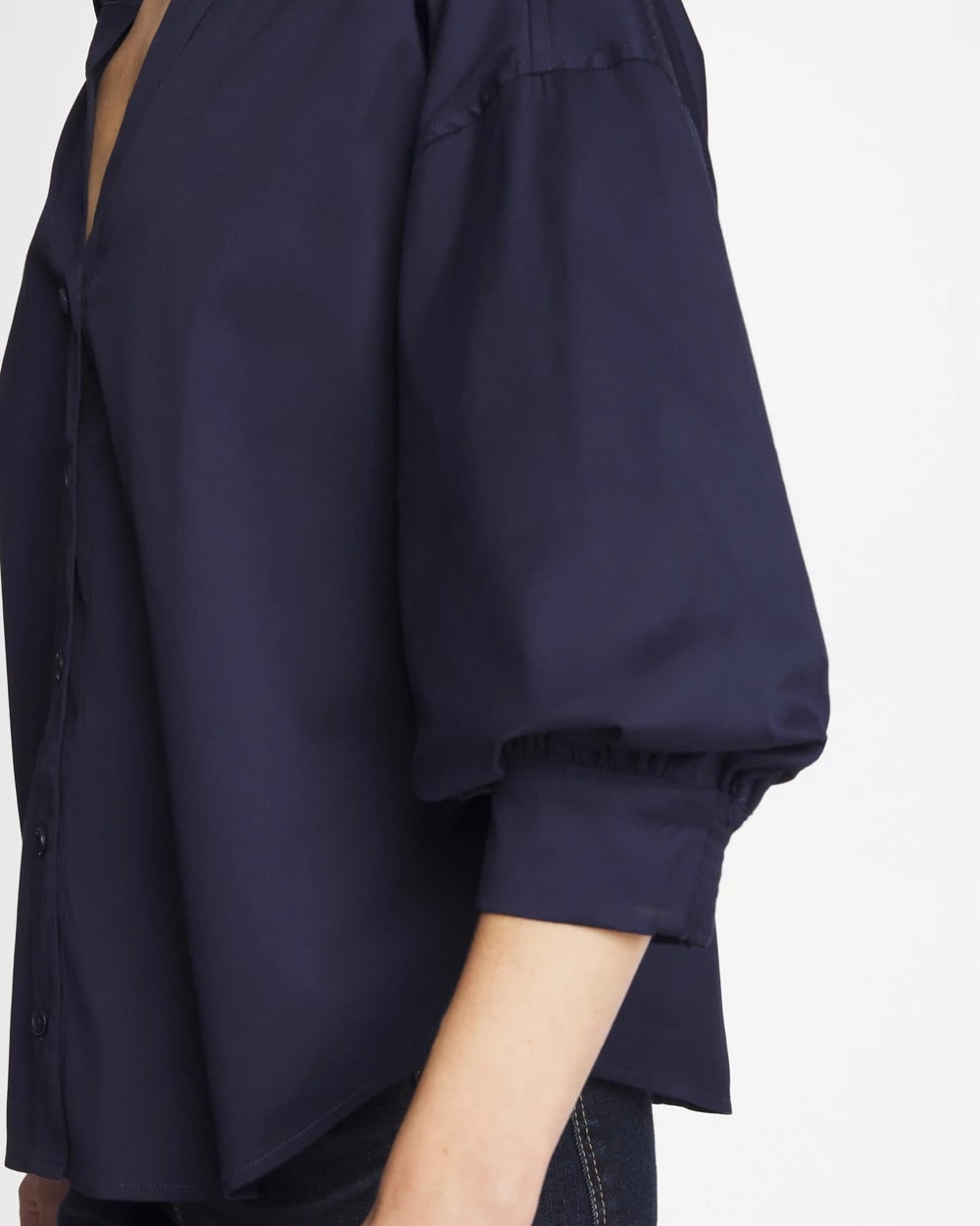 Chico's Poplin Billow Sleeve Blouse