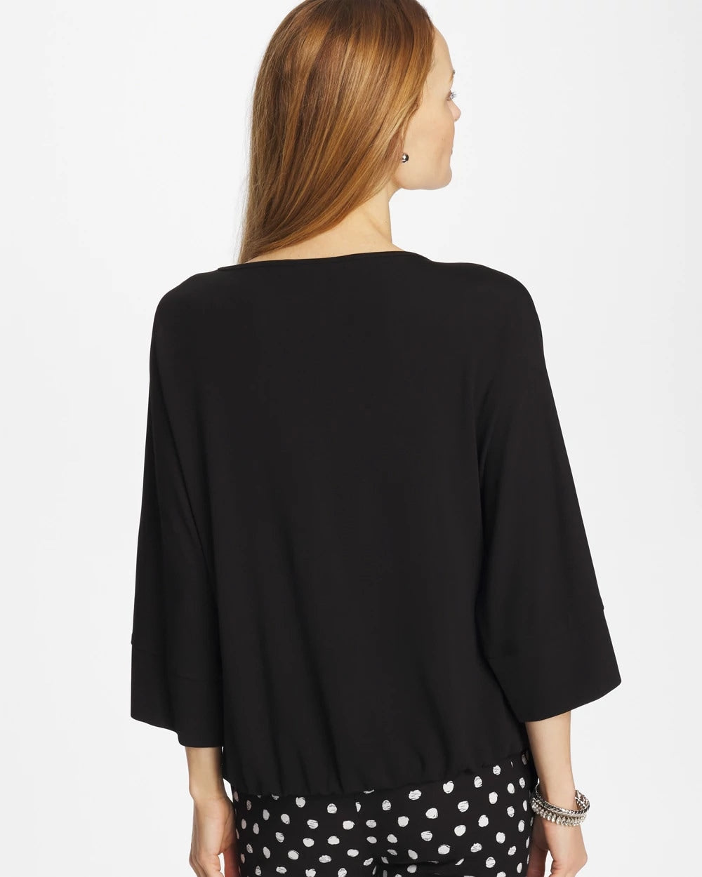 Chico's Matte Jersey Bubble Hem Top