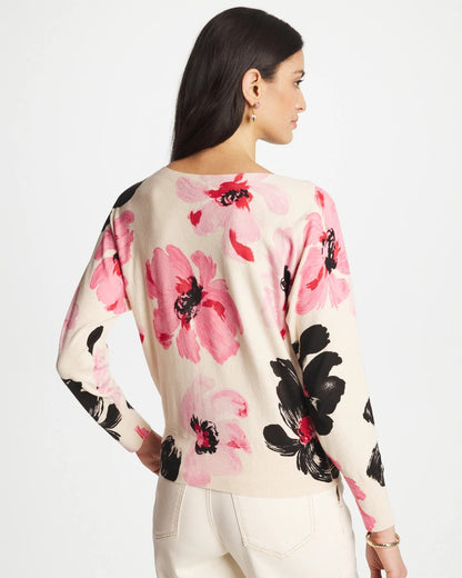 Chico's Printed Bateau Dolman Pullover