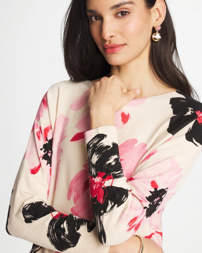 Chico's Printed Bateau Dolman Pullover