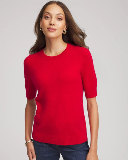 Chico's Crewneck Cashmere Pullover Sweater