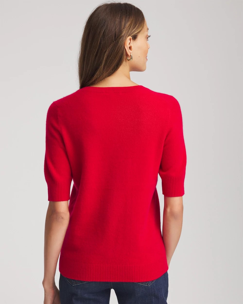 Chico's Crewneck Cashmere Pullover Sweater
