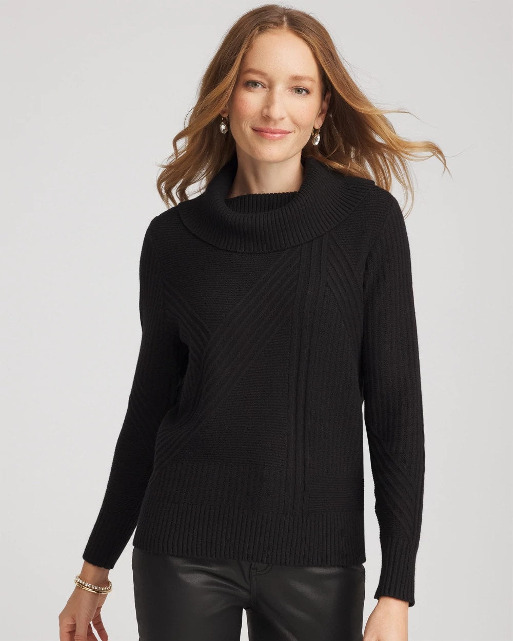 Chico's Ribbed Cowlneck Sweater