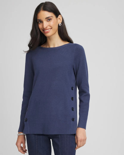 Chico's Button Tunic Sweater