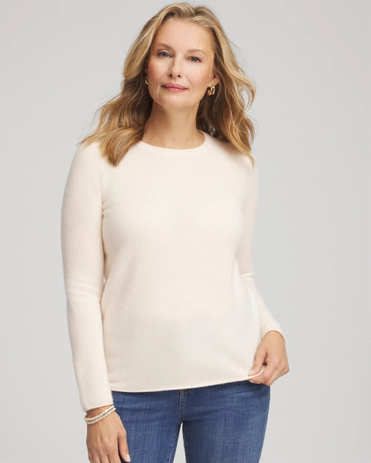 Chico's Crewneck Cashmere Pullover Sweater
