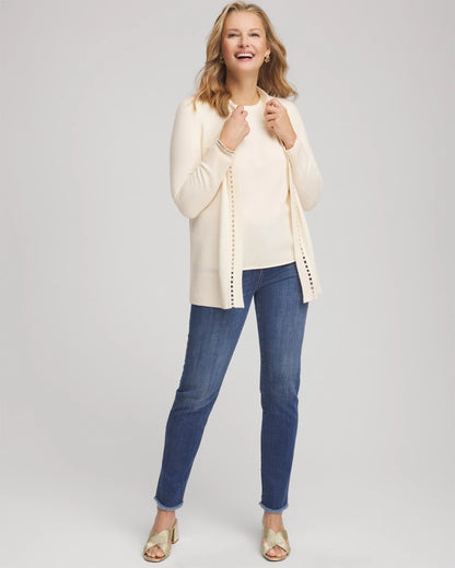 Chico's Crewneck Cashmere Pullover Sweater