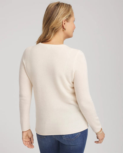 Chico's Crewneck Cashmere Pullover Sweater