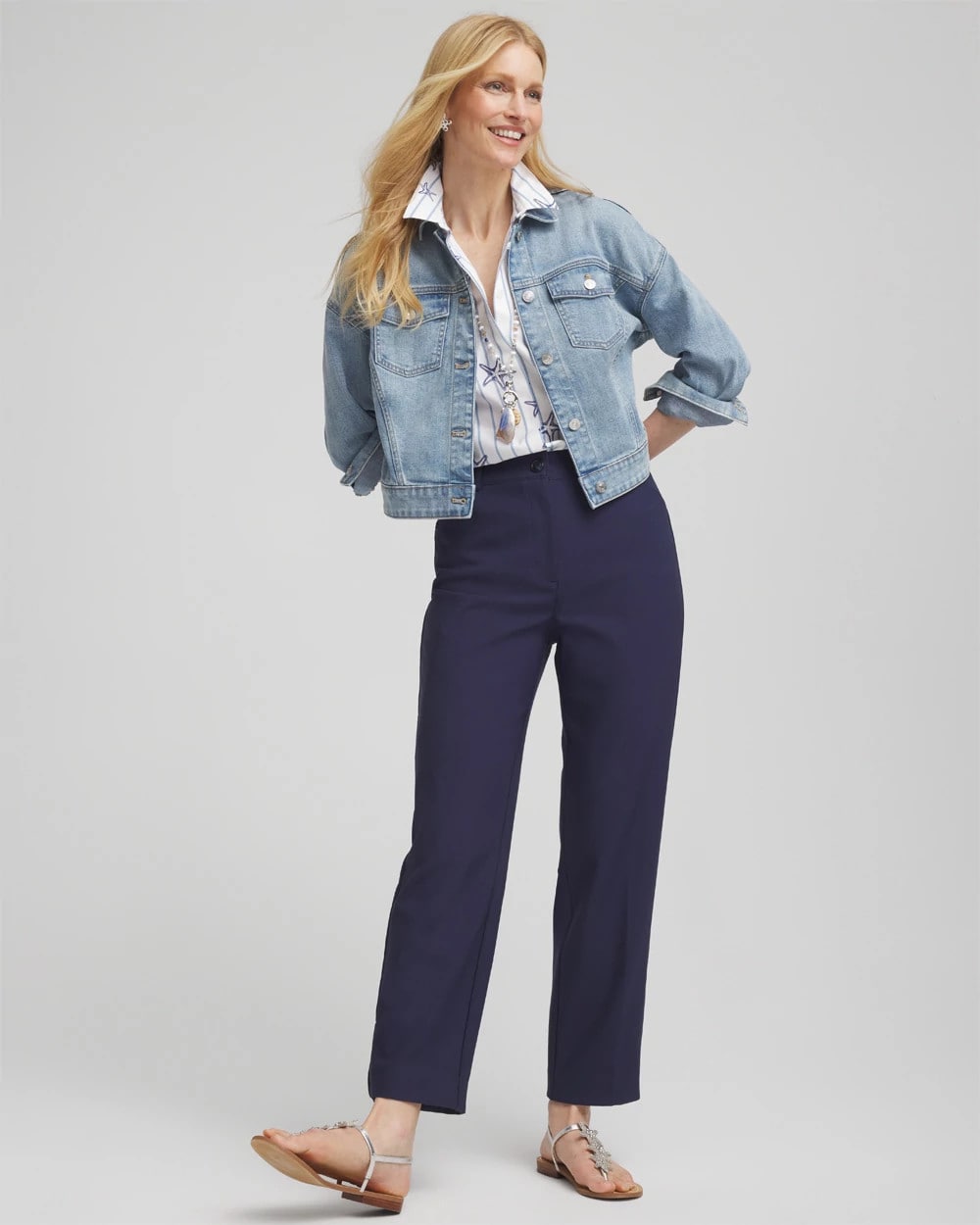 Chico's Fly Front Ankle Pants