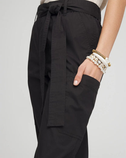 Chico's Poplin Pull-On Tapered-Leg Cropped Pants