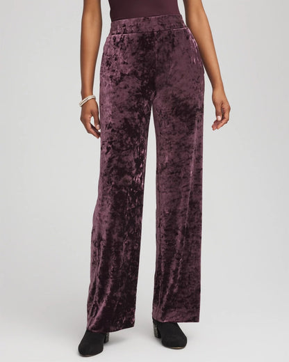 Chico's Crushed Velvet Wide-Leg Pants