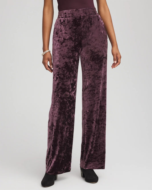 Chico's Crushed Velvet Wide-Leg Pants