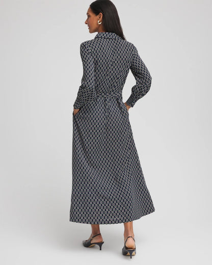 Chico's Chain Print Maxi Shirtdress