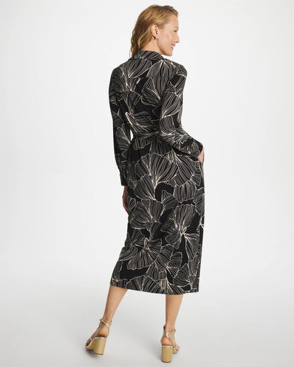 Chico's Printed Knit Shirtdress