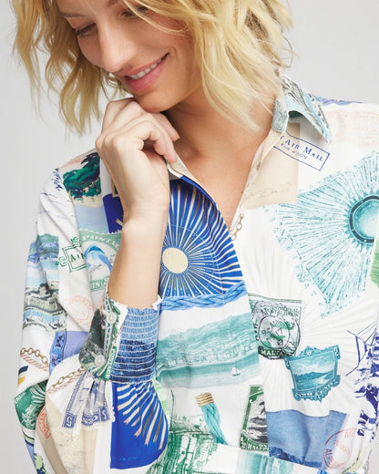 Chico's Port Call Maxi Shirtdress