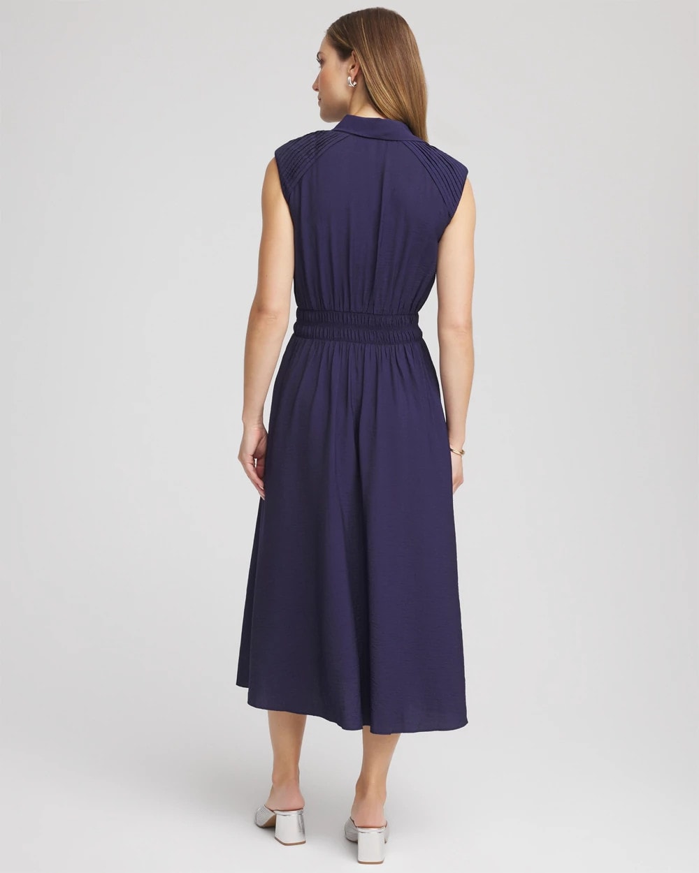 Chico's Smocked-Waist Shirtdress
