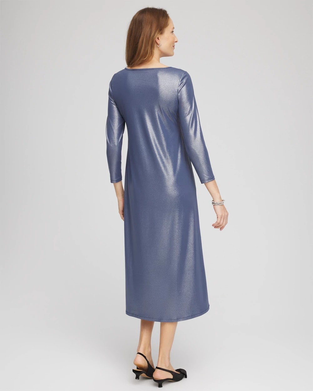 Chico's Foiled Jersey Knit Maxi Dress