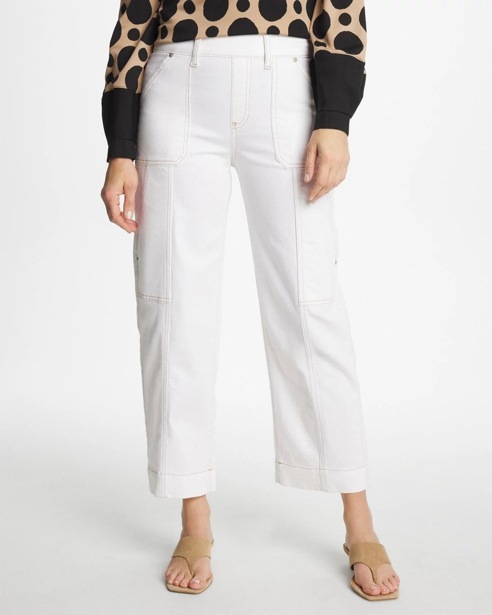 Chico's Utility Wide Pull-On Crop Jeans