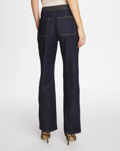 Chico's Trapunto Wide-Leg High-Rise Jeans