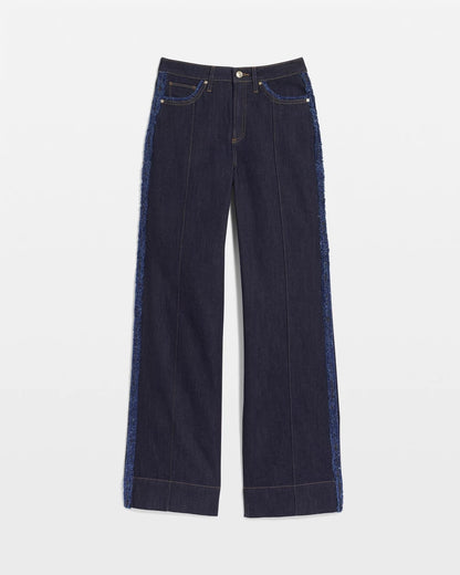 Chico's Frayed High-Rise Wide-Leg Jeans