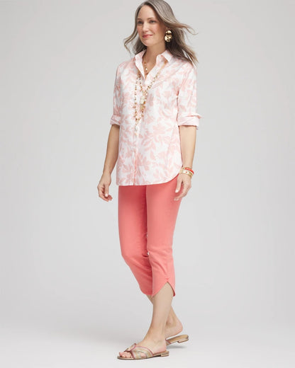 Chico's Pull-On Dolphin-Hemmed Capri Jeans