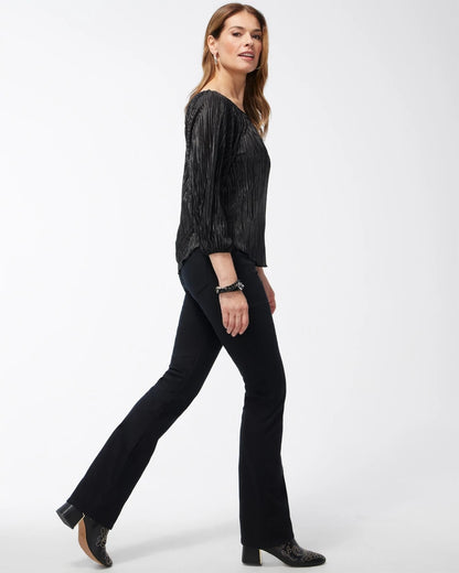 Chico's Black Pull-on Bootcut Jeggings