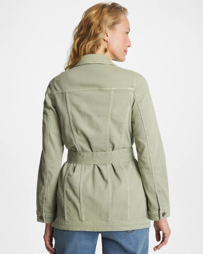 Chico's Elongated Belted Denim Jacket