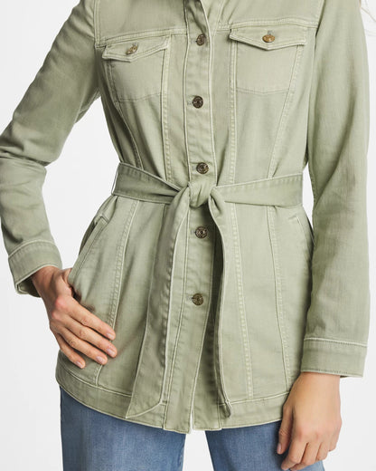Chico's Elongated Belted Denim Jacket