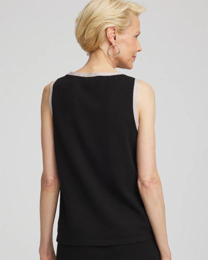 Chico's Zenergy® Luxe Metallic Trim Tank